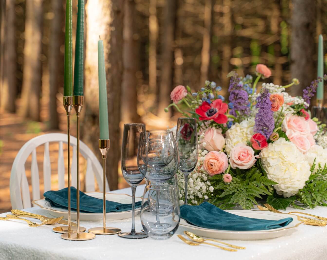 Smokey black or smokey blue glassware rent in Vaughan for special event