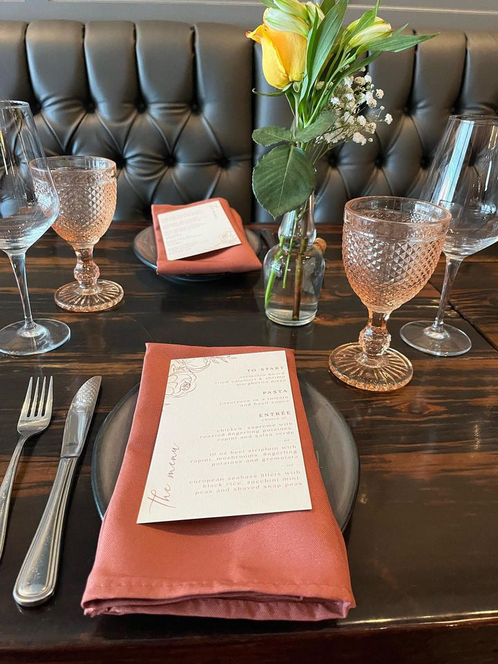 rustic style Barn wedding copper stone color napkin rent