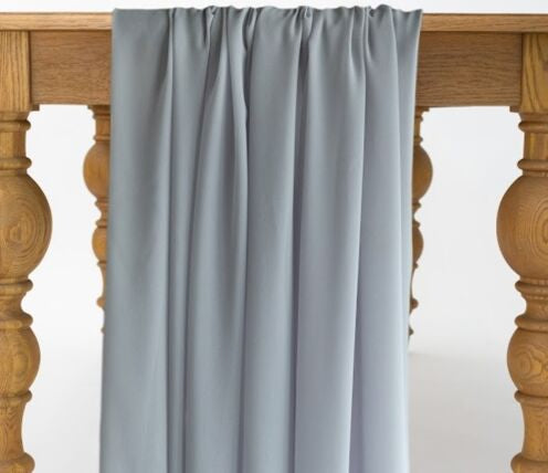 Dusty blue chiffon table runner rent in Toronto for any special event