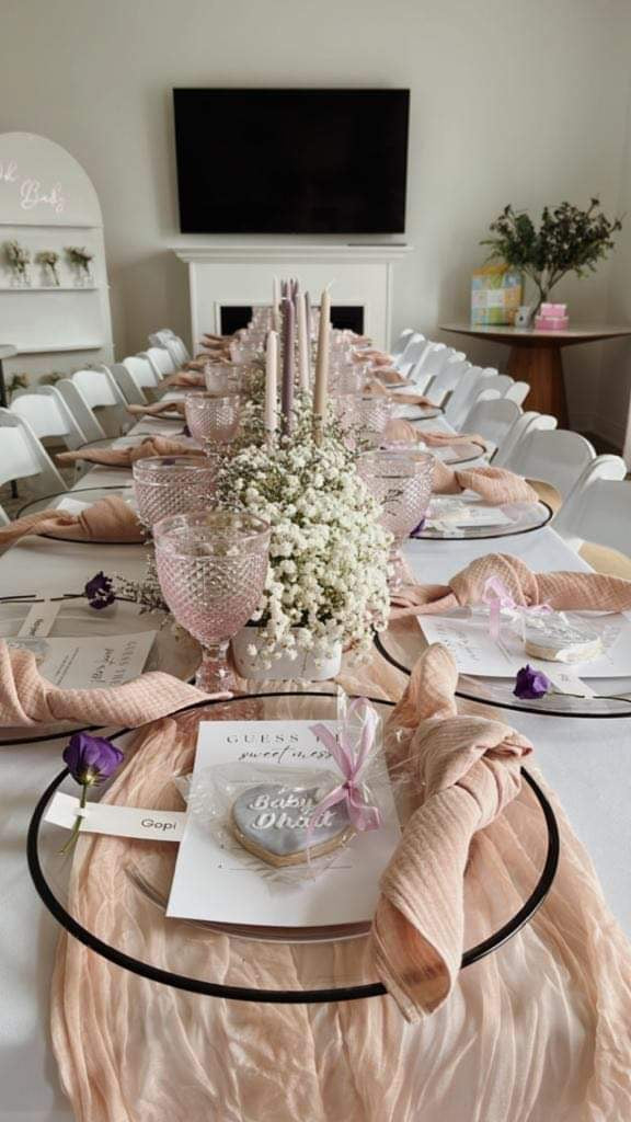 Blush pink soft pink napkin rent in Vaughan