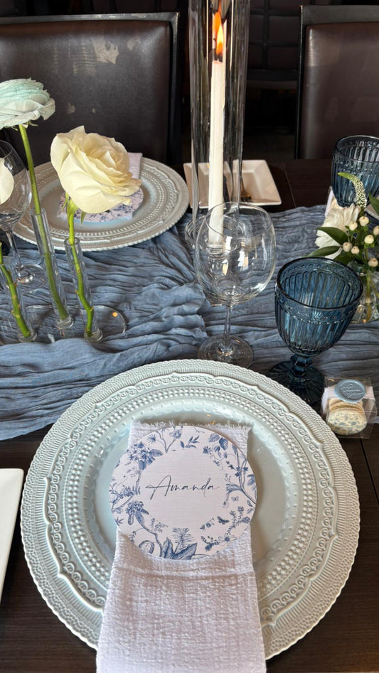 Blue Decor charger plate napkin