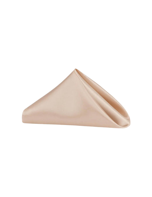 creamy beige / Ivory satin napkin rentals in Vaughan for weddings or any special event