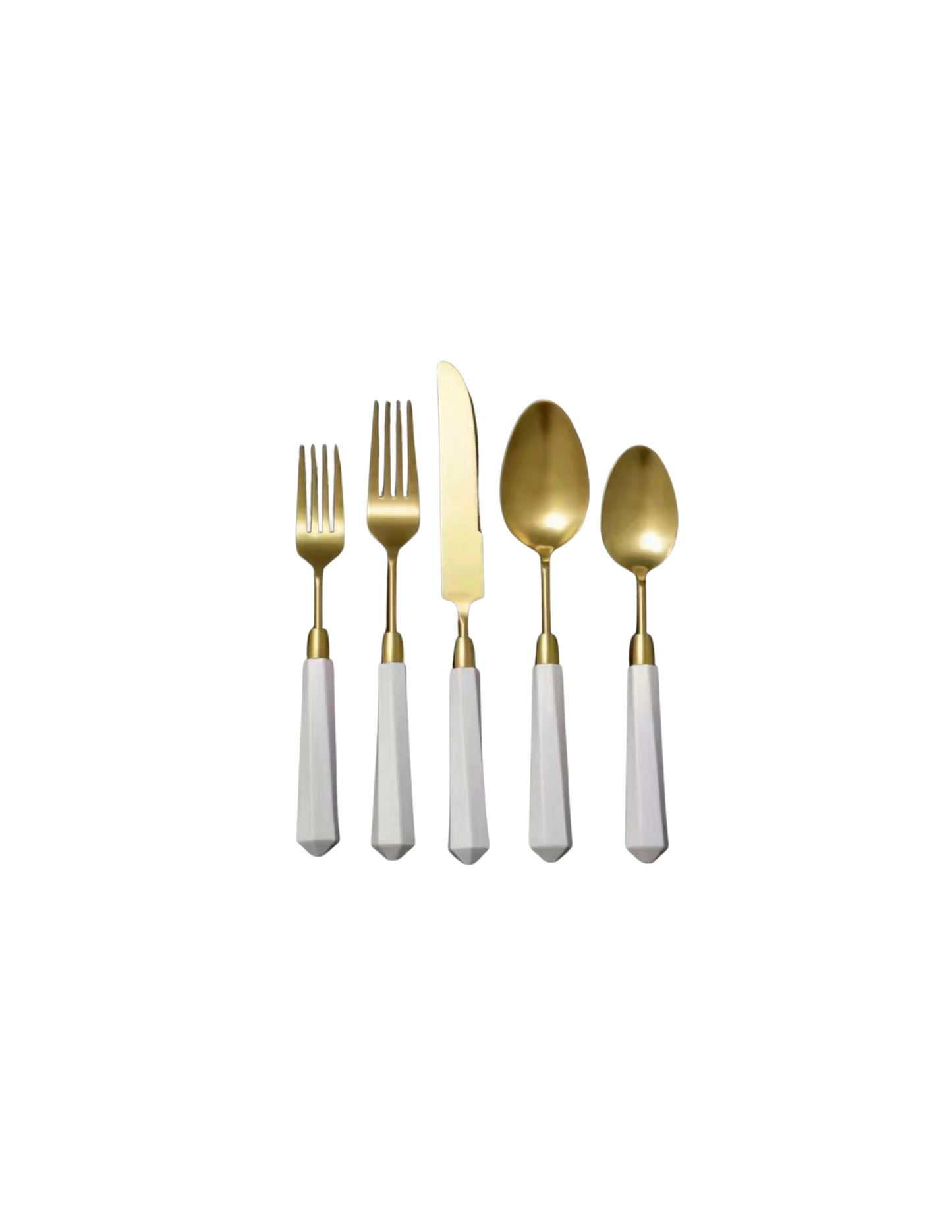 GEM White Gold Cutlery Set