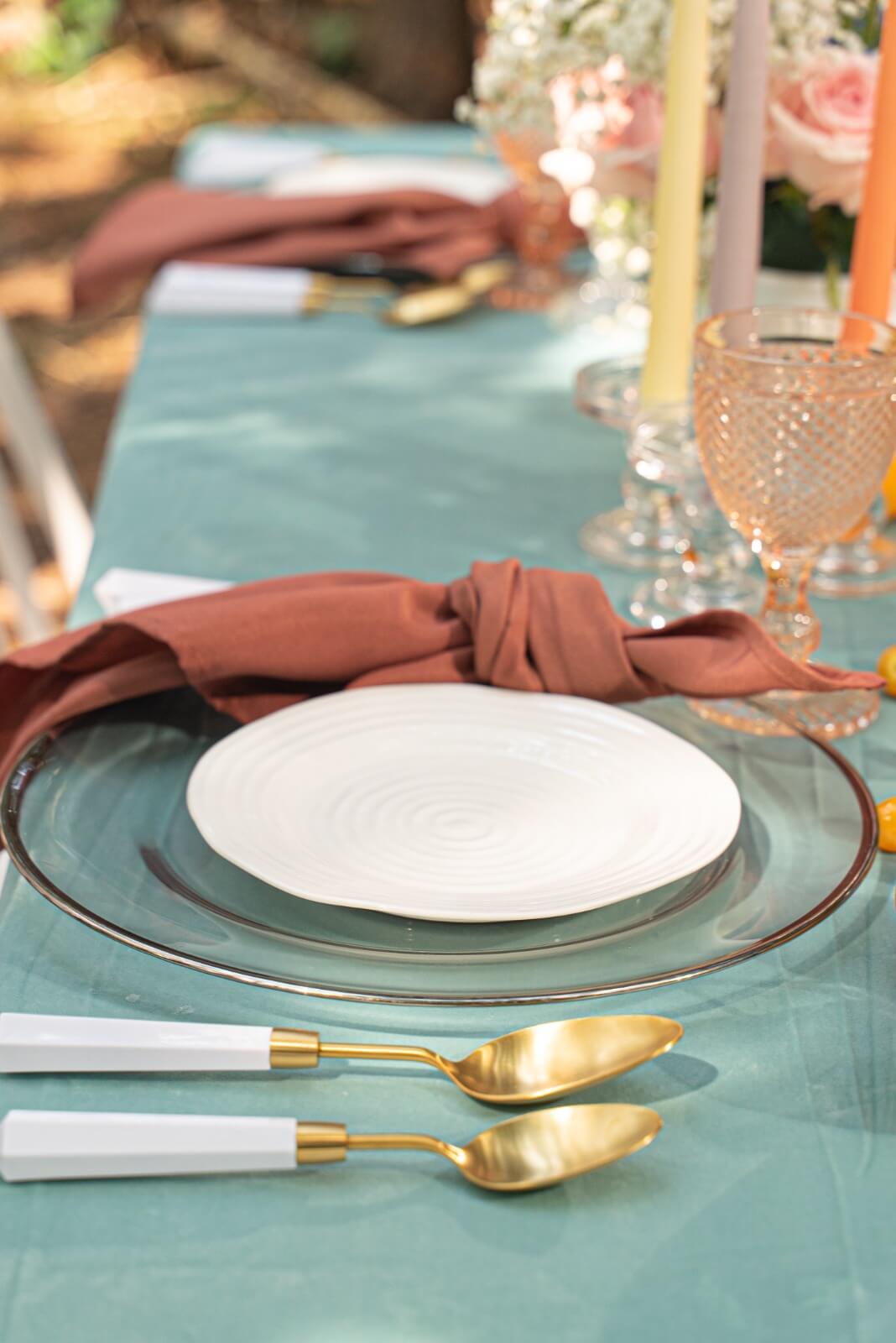 Luxury cutlery set renting for bridal shower