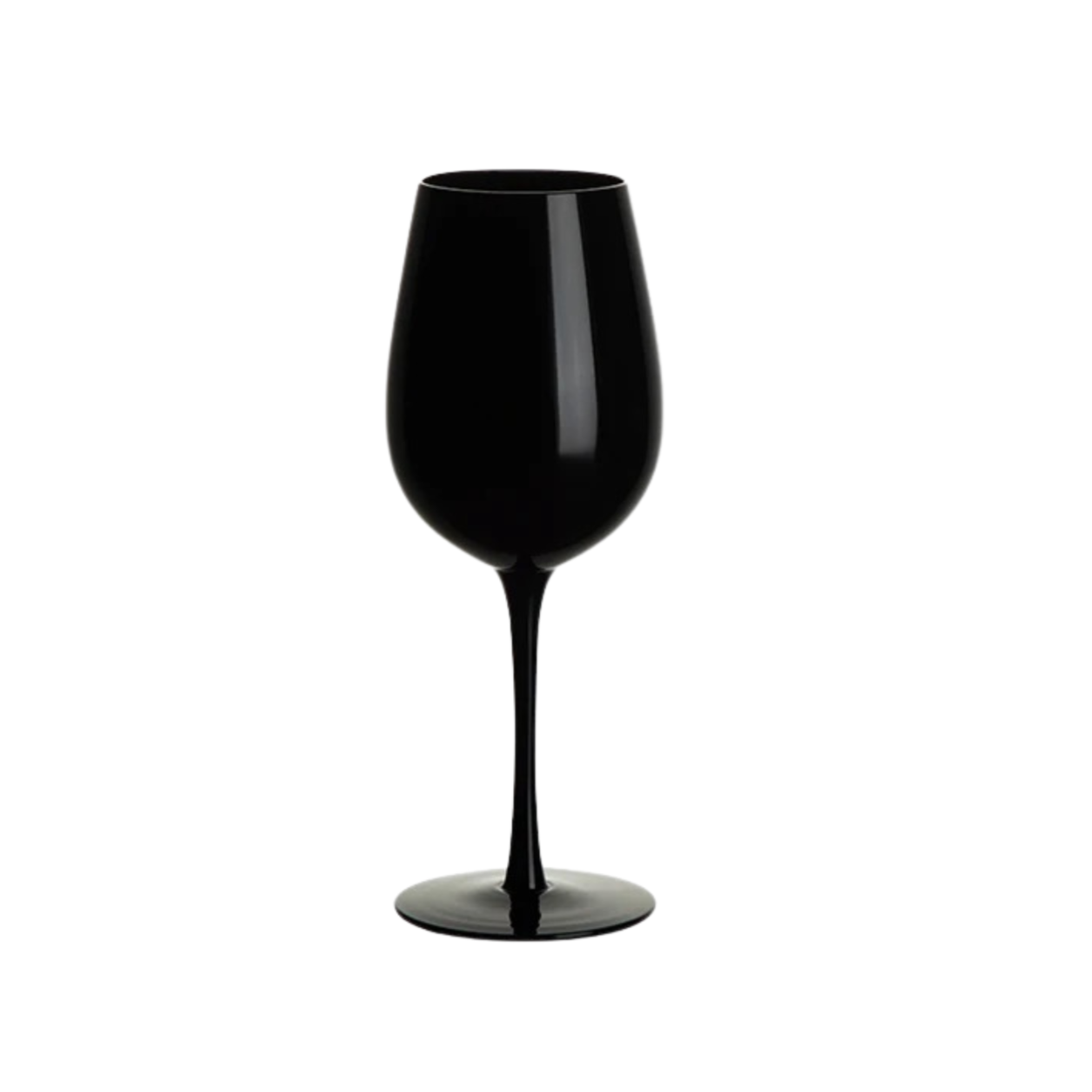 Halo Black Wine Glass