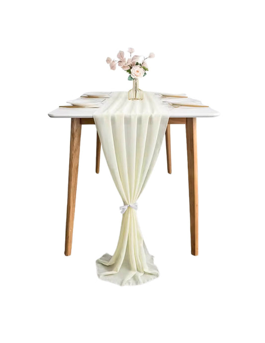 Ivory beige chiffon table runner rent in Vaughan 