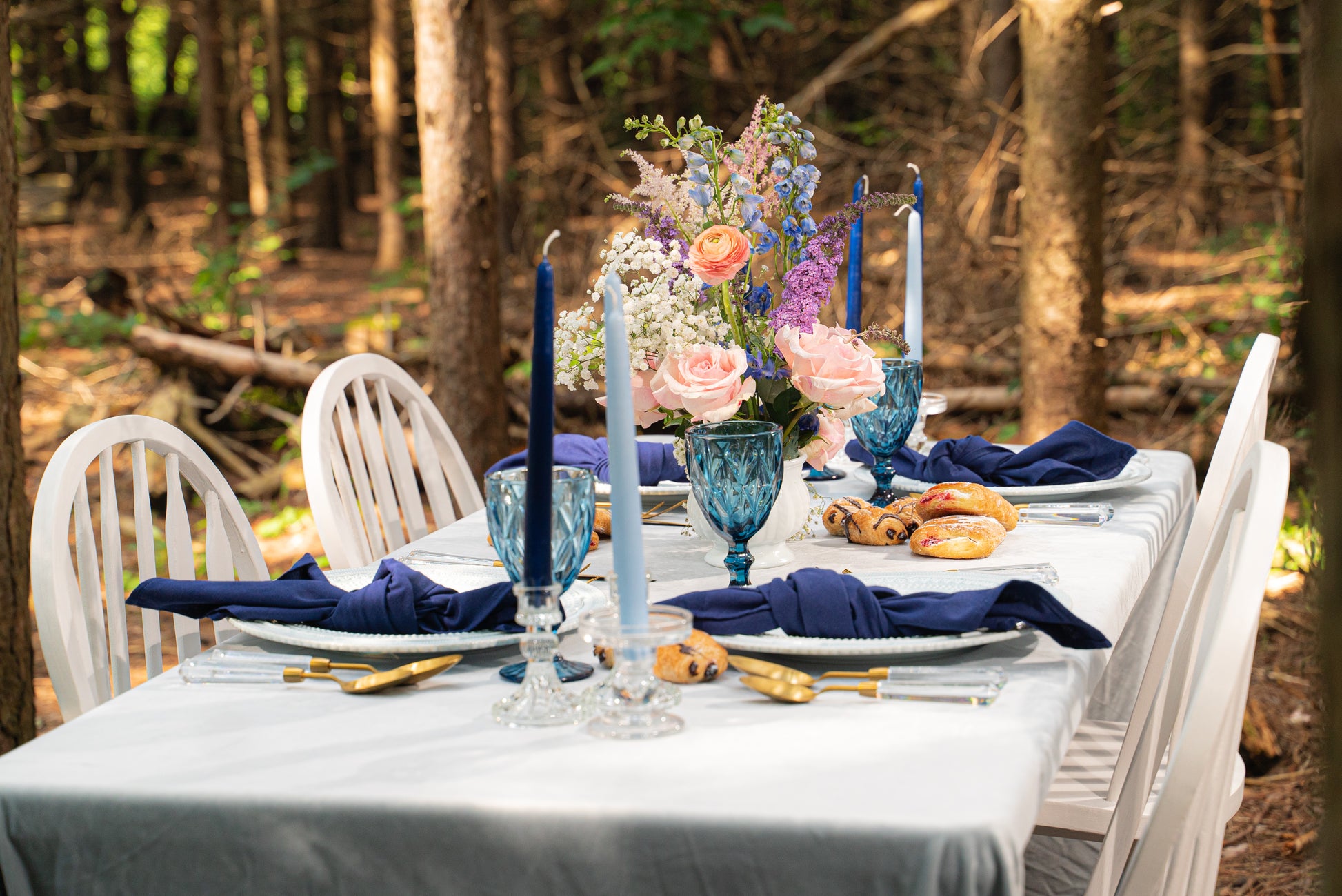 blue theme wedding style napkin rent in Vaughan