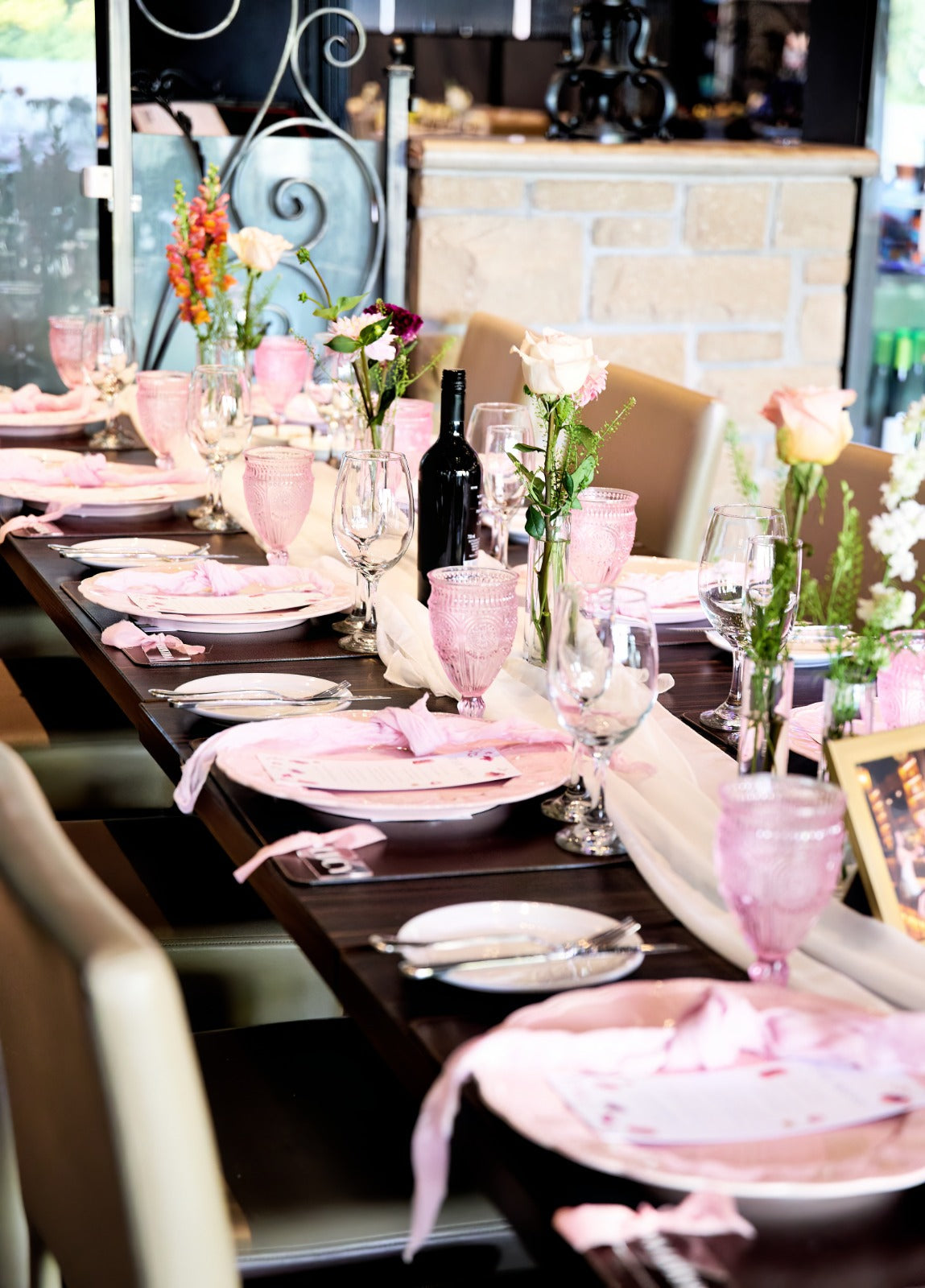 Pink Porcelain plate rent