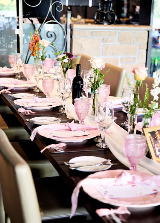 Pink Porcelain plate rent