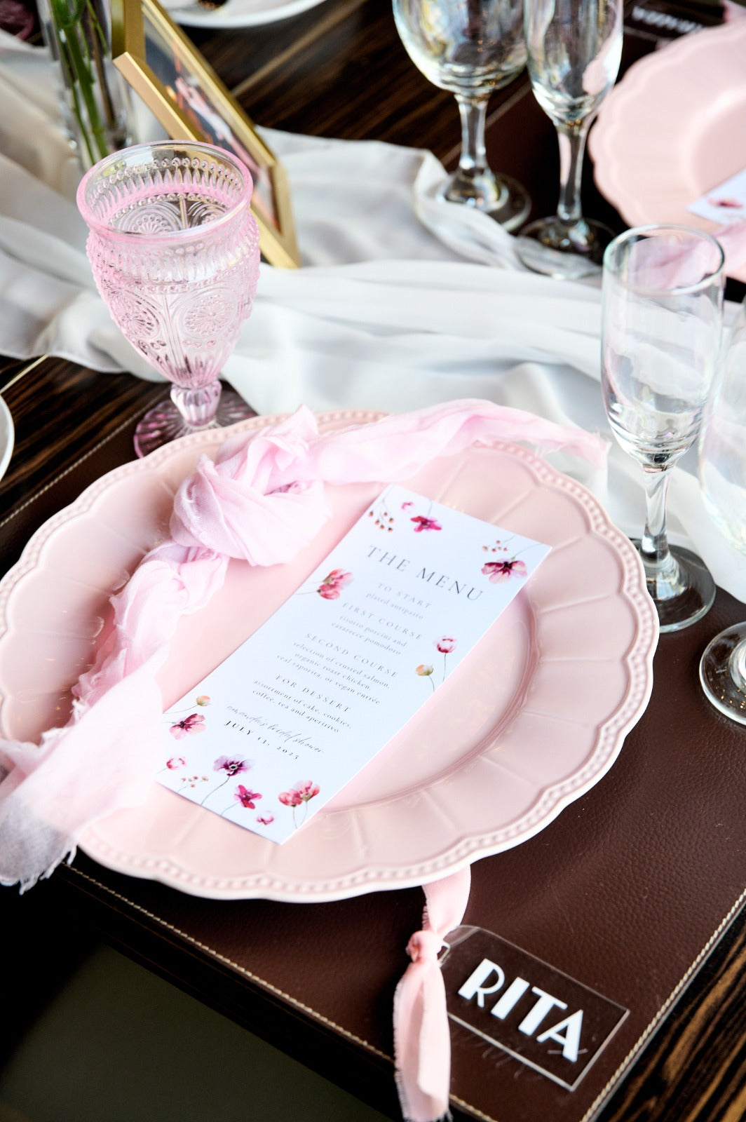 Pink porcelain plate rent in vaughan
