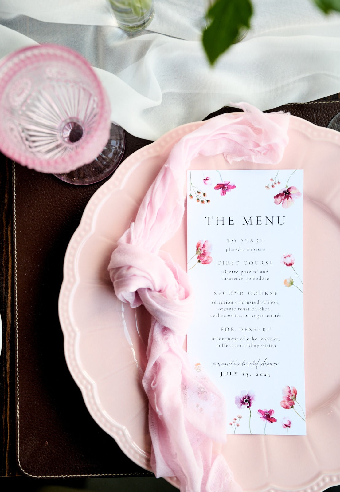 Pink porcelain plate rent in vaughan
