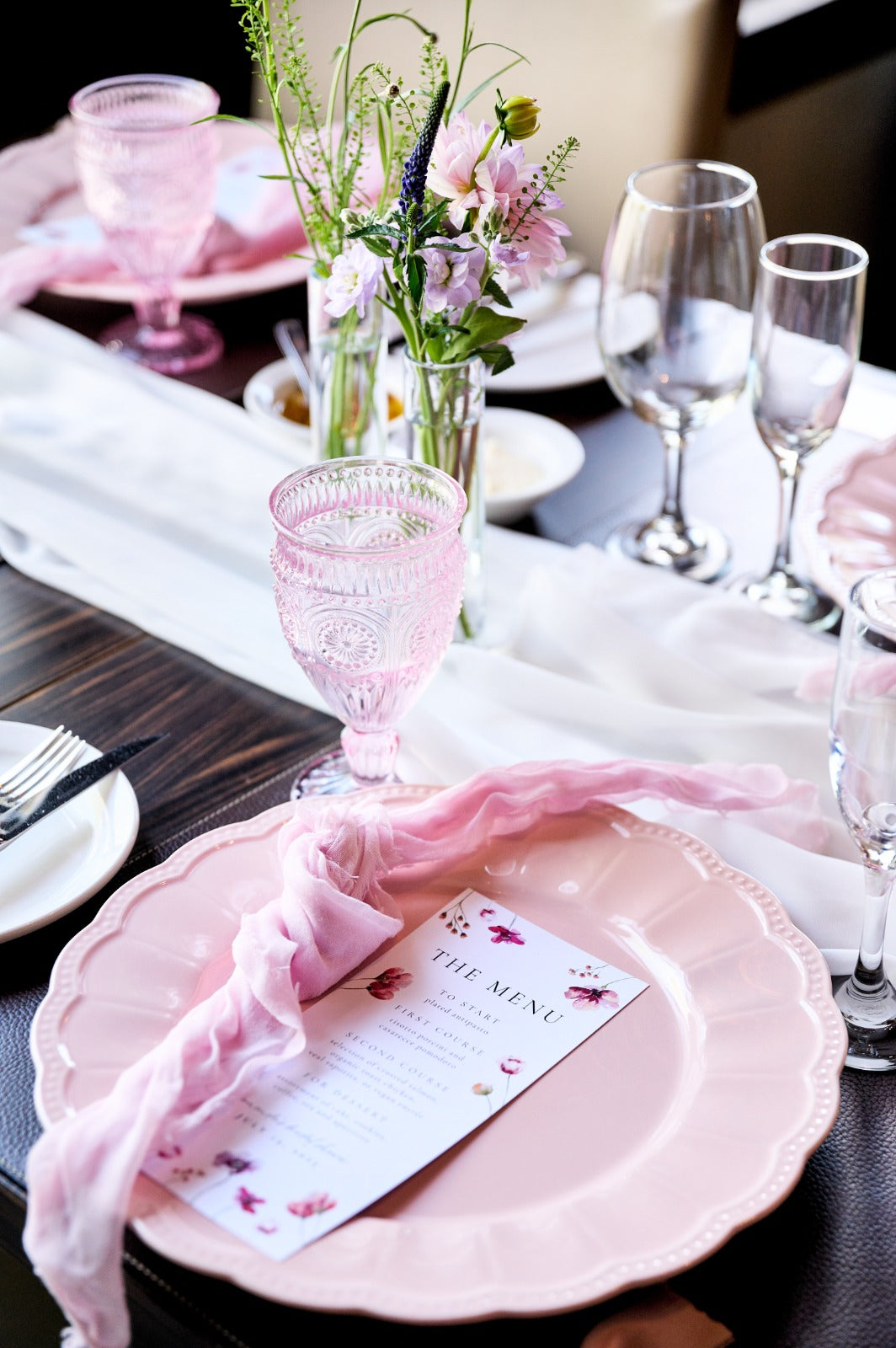 Pink porcelain plate rent in vaughan
