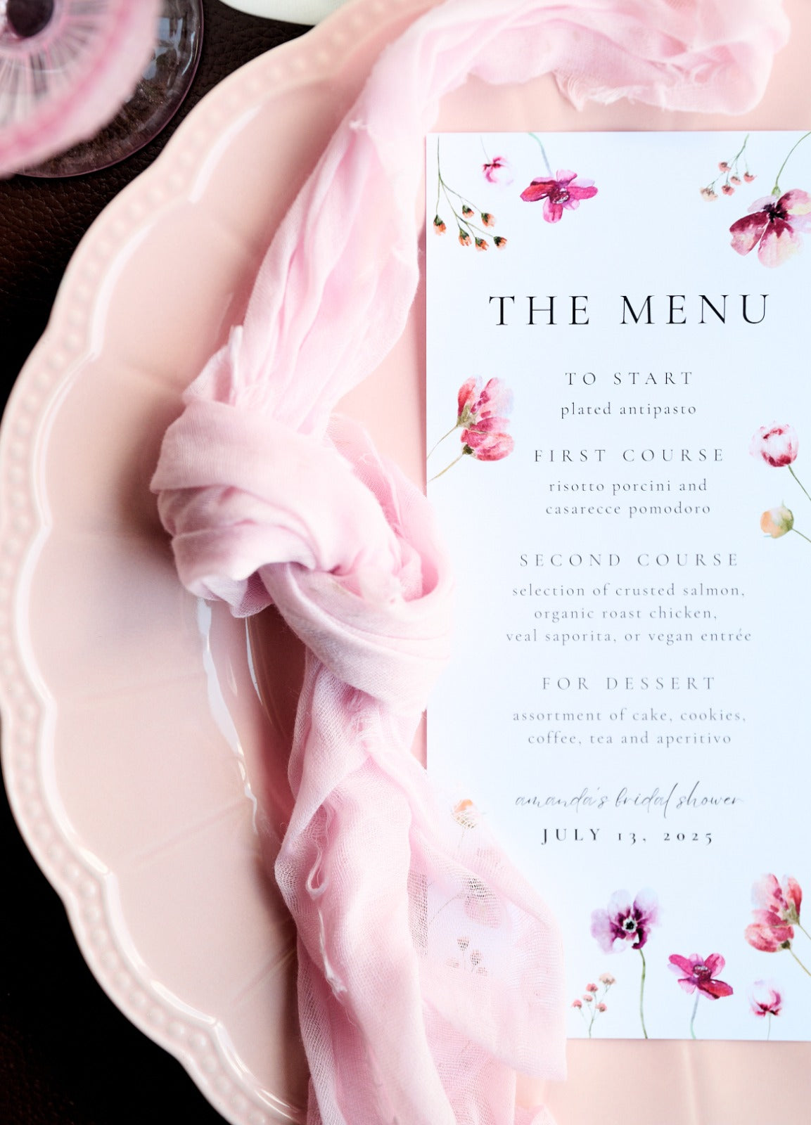 Pink porcelain plate rent in vaughan
