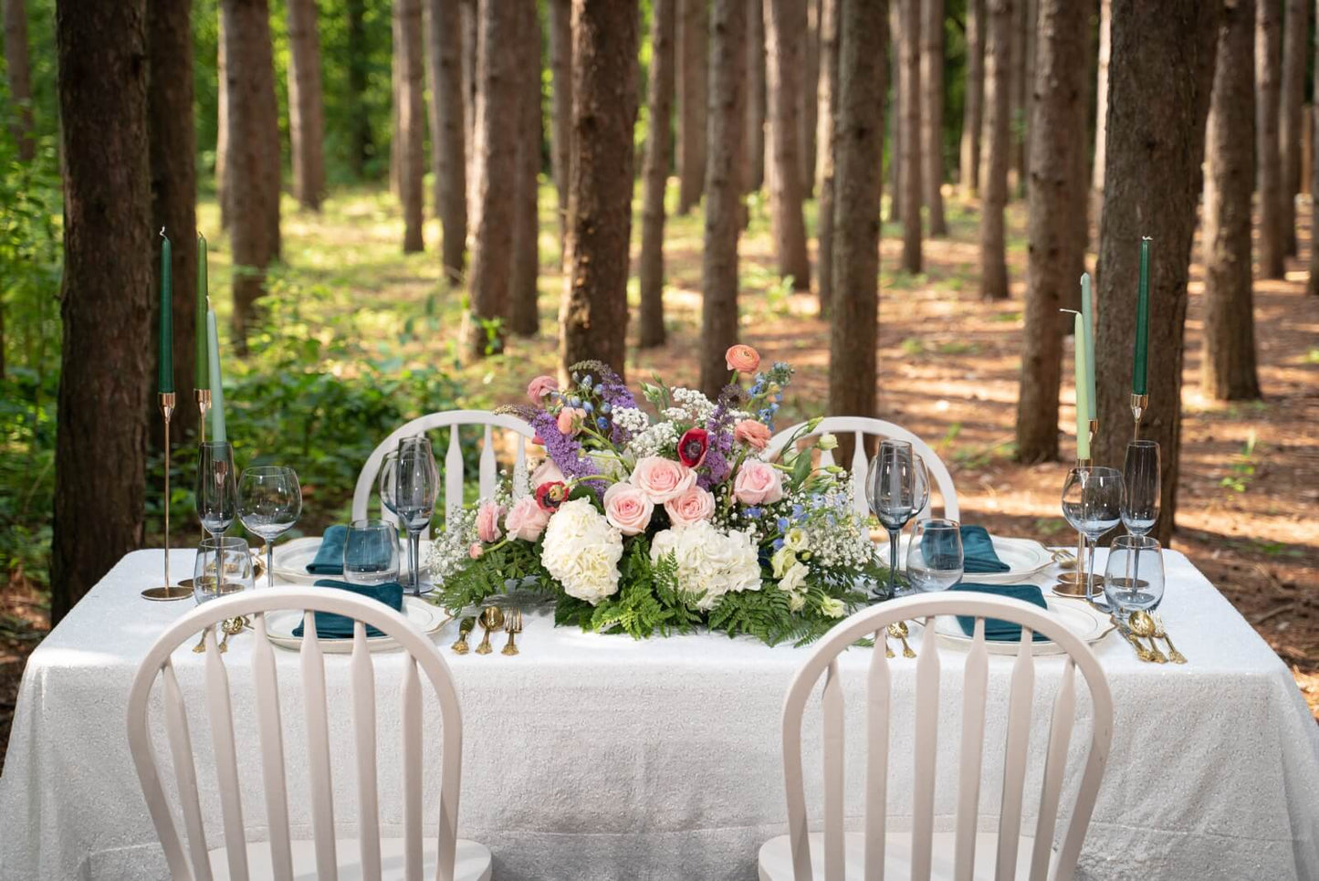 White Sequin Tablecloth