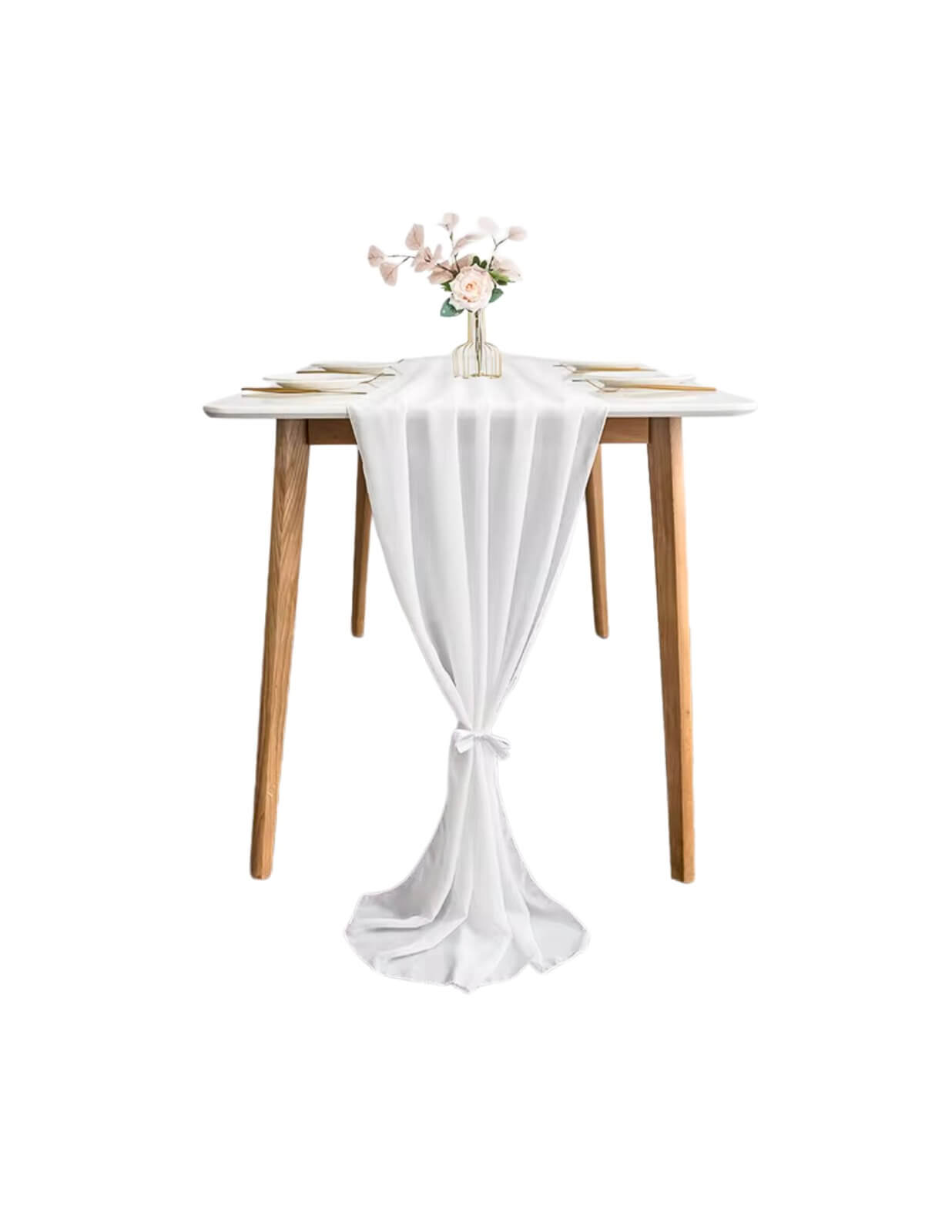 White Chiffon Table Runner