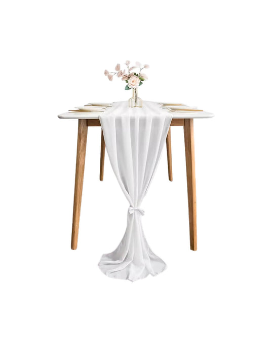 White chiffon table runner rent in Toronto for special event