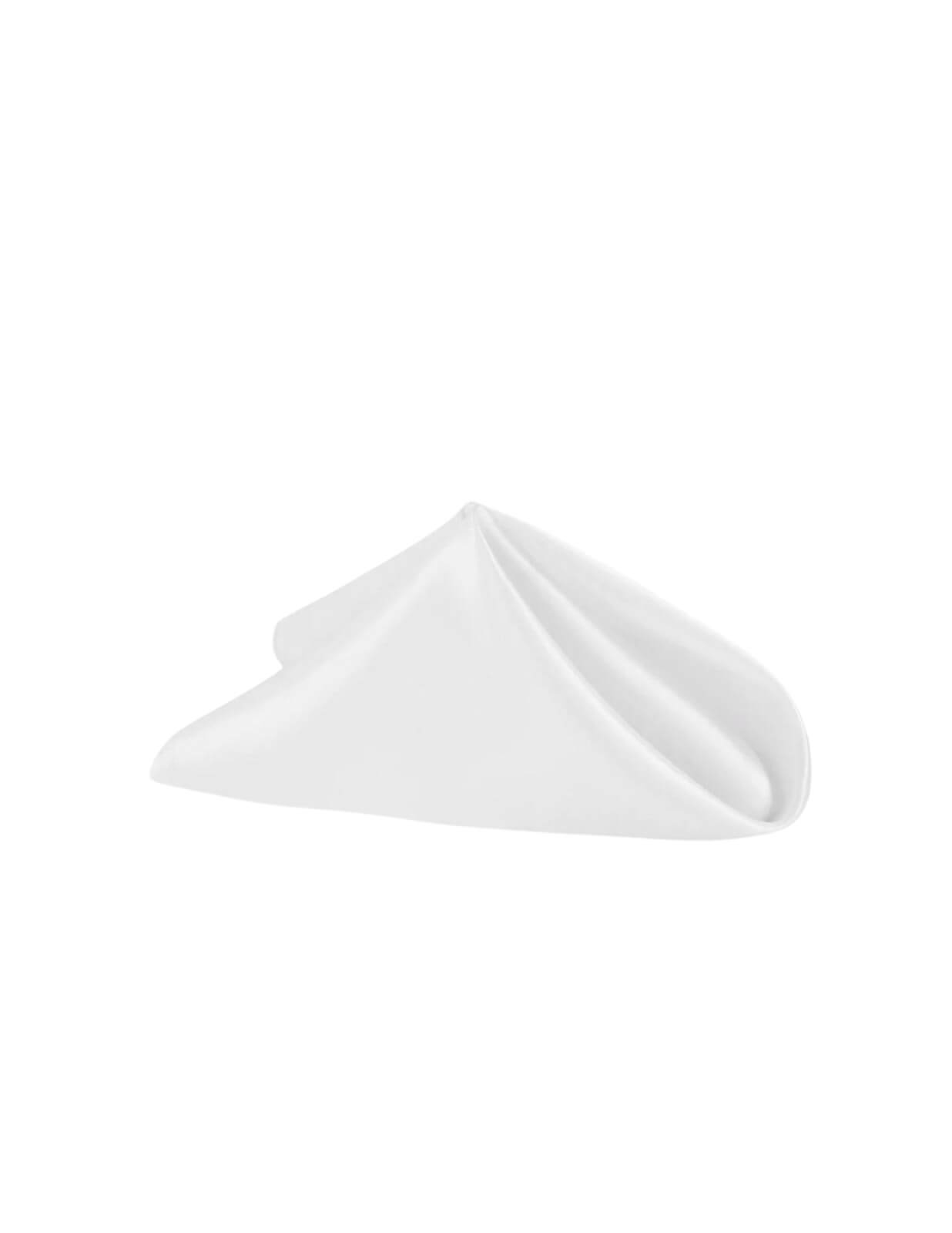 White satin napkin rent in Toronto for wedding